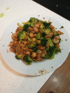 Una foto de Salteado de garbanzos al curry