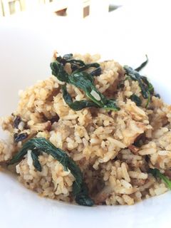 A picture of Smoked Herring And Basil Tom Yum Fried Rice.