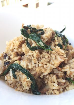 A picture of Smoked Herring And Basil Tom Yum Fried Rice.