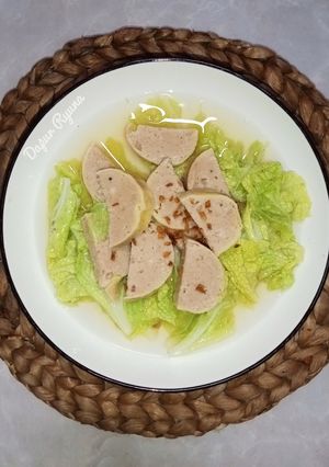 Foto resep Sup Sawi Putih Rolade Ayam Kuah Bening Jahe