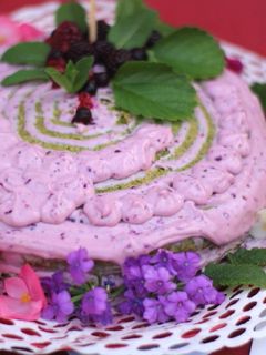 Una foto de Pastel de la Abuelita de Espinacas y Frutos Rojos sin Azúcar