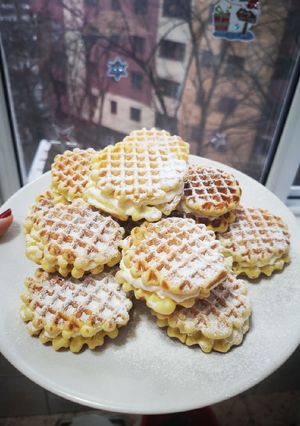 O poză a rețetei Faguri cu cremă de vanilie.