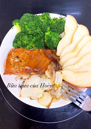 Hình của món Cá Hồi nướng sốt Nhật Teriyaki.