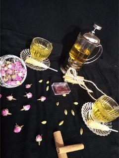 عکسی از دستور دمنوش دارچین، هل، گل محمدی