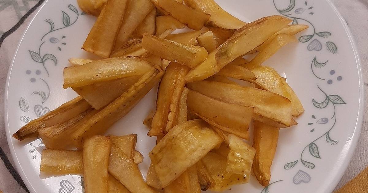Raw banana French fries Recipe by Komal Shah Cookpad
