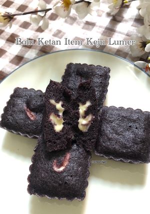 Foto resep Bolu Ketan Item Keju Lumer