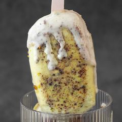 A picture of Pistachio White Chocolate Rum Ice Cream Bars.