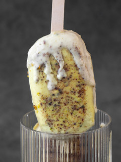 A picture of Pistachio White Chocolate Rum Ice Cream Bars.