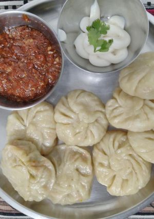 A picture of Mouth watering Momos.