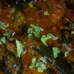 A picture of Stuffed brinjal potato.