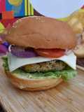Spinach Corn Patty Burger
