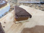 A picture of nut caramel slice