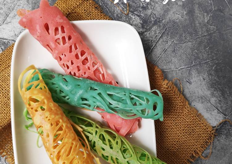 Cara Gampang Membuat Jaring Laba-laba Rainbow, Menggugah Selera