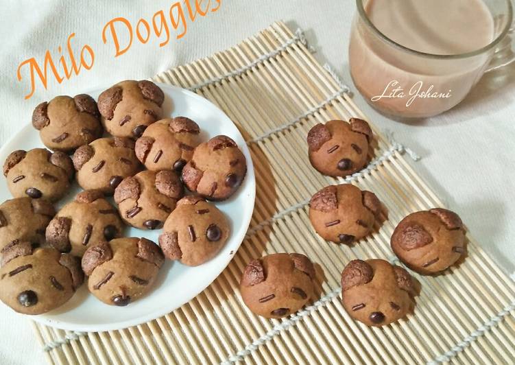 step by step Memasak Milo Doggies Cookies yang bikin betah