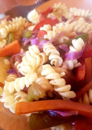 Una foto de Fideos con verduras al wok - Sin sal