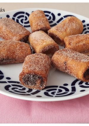 Una foto de Torrijas de plátano y nueces