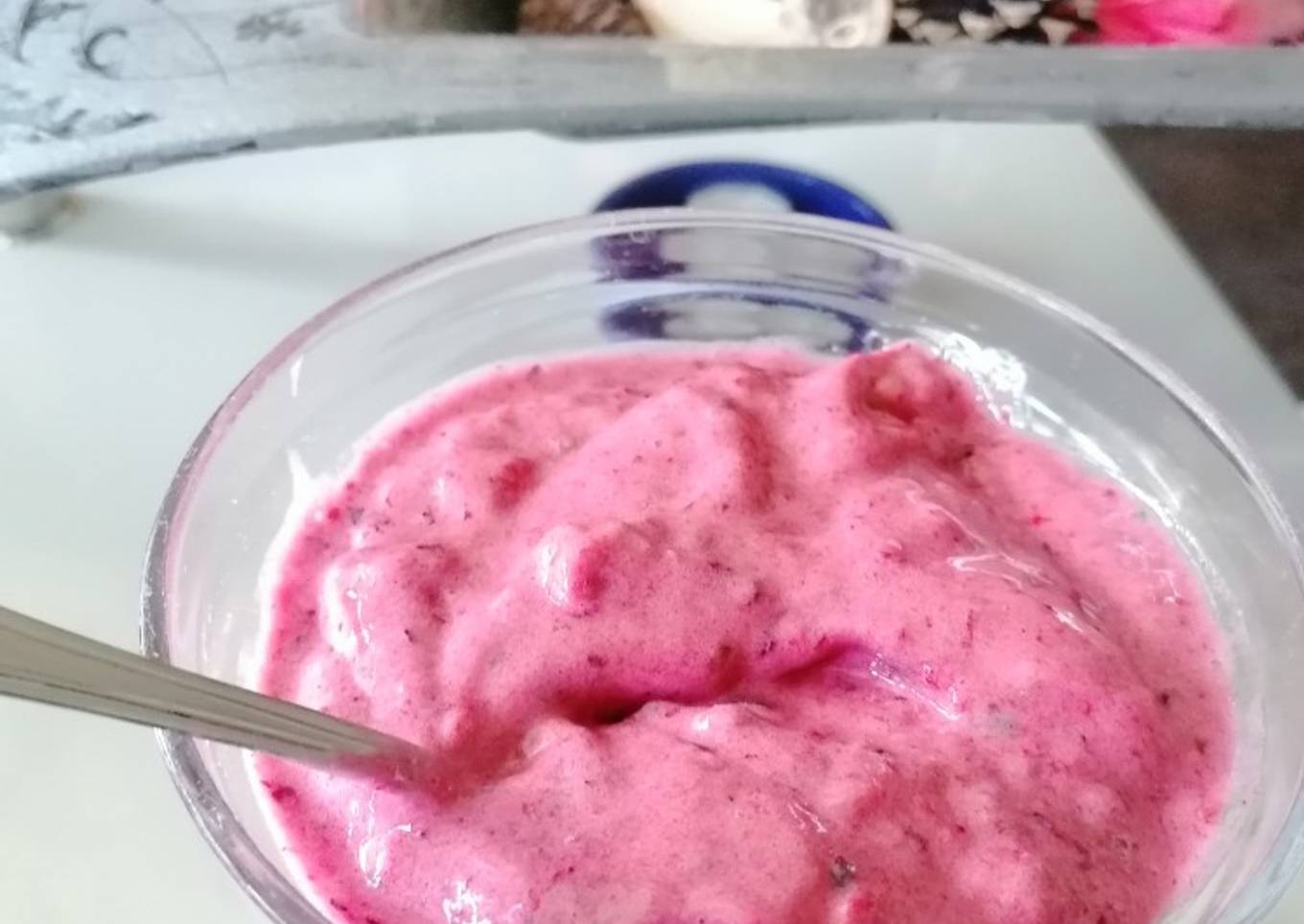 315. Helado de frutos del bosque vegano / Thermomix