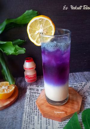 Foto resep Es Yakult bunga Telang