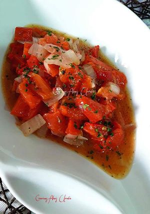 Foto principal de Ensalada de pimientos rojos asados en sus propios jugos