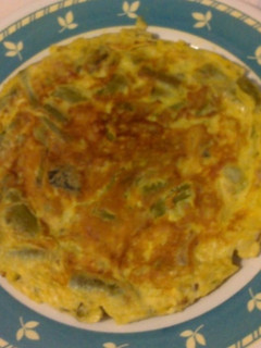 Una foto de Tortilla de espárragos verdes