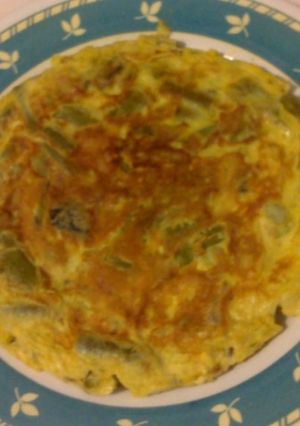 Una foto de Tortilla de espárragos verdes