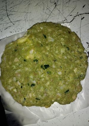 Una foto de Hamburguesa de pollo espinaca y queso