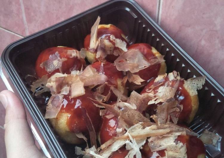  Resep  008 Takoyaki  versi tepung  instan oleh  Dona 