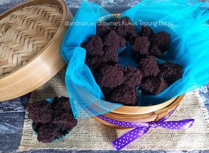 Foto resep Brownies Kukus Tepung Beras (Gluten Free, Eggless, No Mixer)