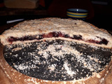 Kuchen de cerezas negras y rojas