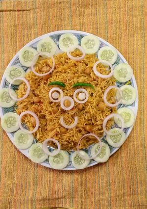 A picture of Chickpeas Pulao.