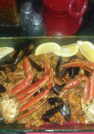 A picture of Crab boil in a oven Bag.