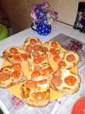 Bruschete cu mozzarela