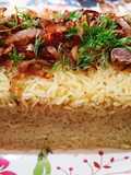 رز بخاري مع دجاج مدخن