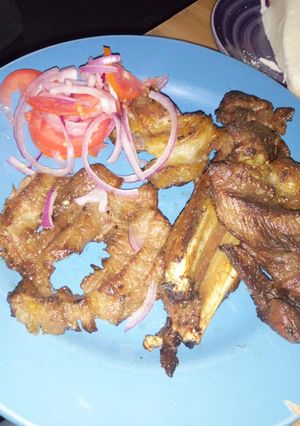 A picture of Roasted meat#festive contest kakamega#authormarathon.