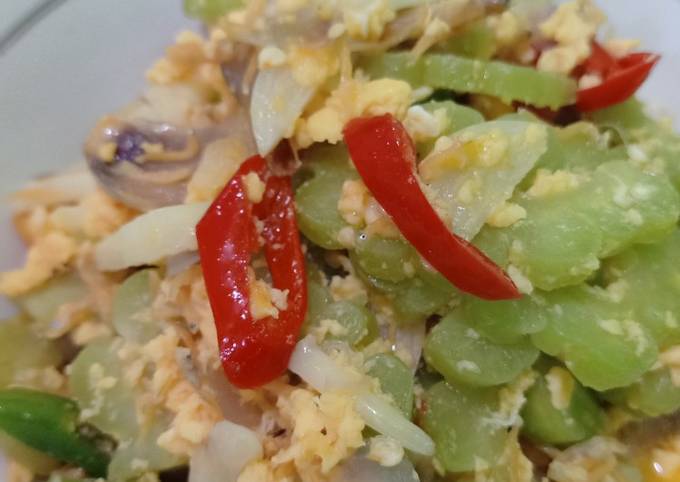 Standar Cara  memasak Tumis Pare Telur Teri dijamin sempurna