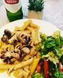 Pasta Penne con Pulpitos Baby