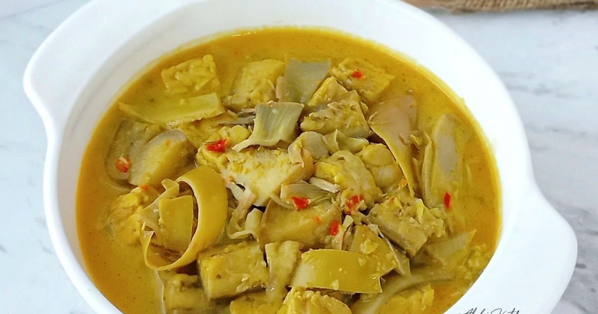 Lodeh Jantung Pisang Tempe Terong