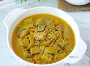 Foto resep Lodeh Jantung Pisang Tempe Terong