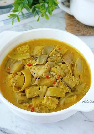 Foto resep Lodeh Jantung Pisang Tempe Terong