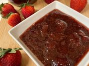 A picture of strawberries homemade jam