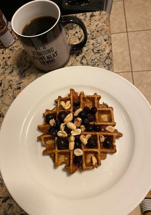 Una foto de Waffle de avena!