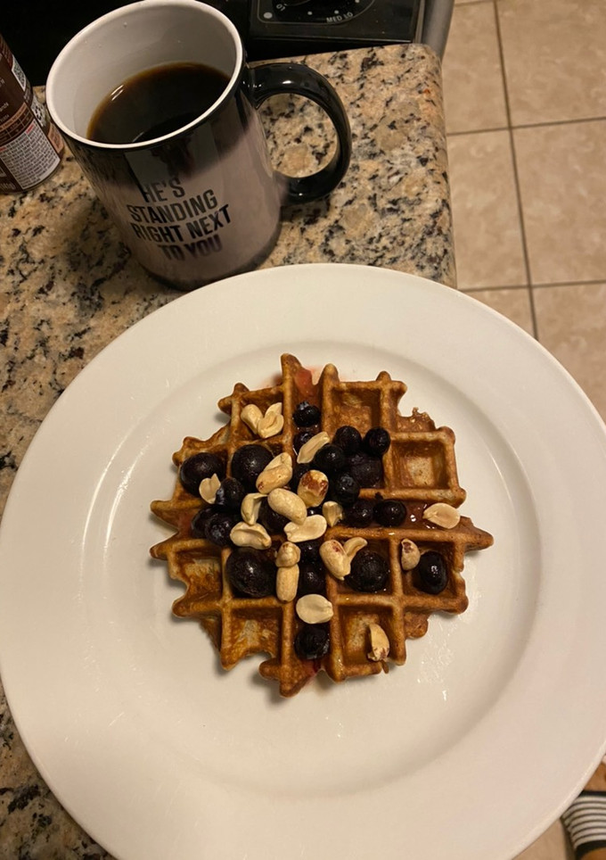 Una foto de Waffle de avena!