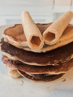 Una foto de Tortitas rellenas de nutella🍫🥞