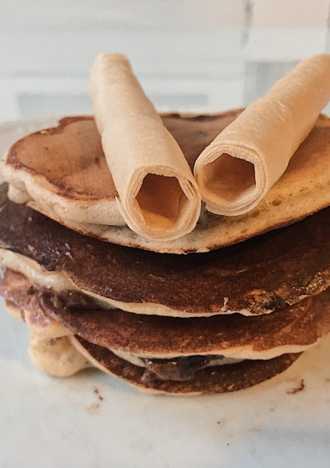Una foto de Tortitas rellenas de nutella🍫🥞