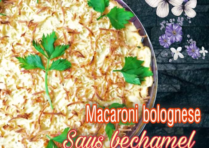 Resep Macaroni bolognese saus bechamel 💖 a.k.a macaroni cream brulee yang Bisa Manjain Lidah