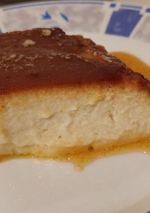 Una foto de Flan de pera light