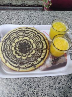 عکسی از دستور کیک زبرا