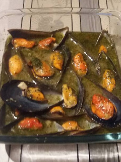 Una foto de Mejillones en salsa verde