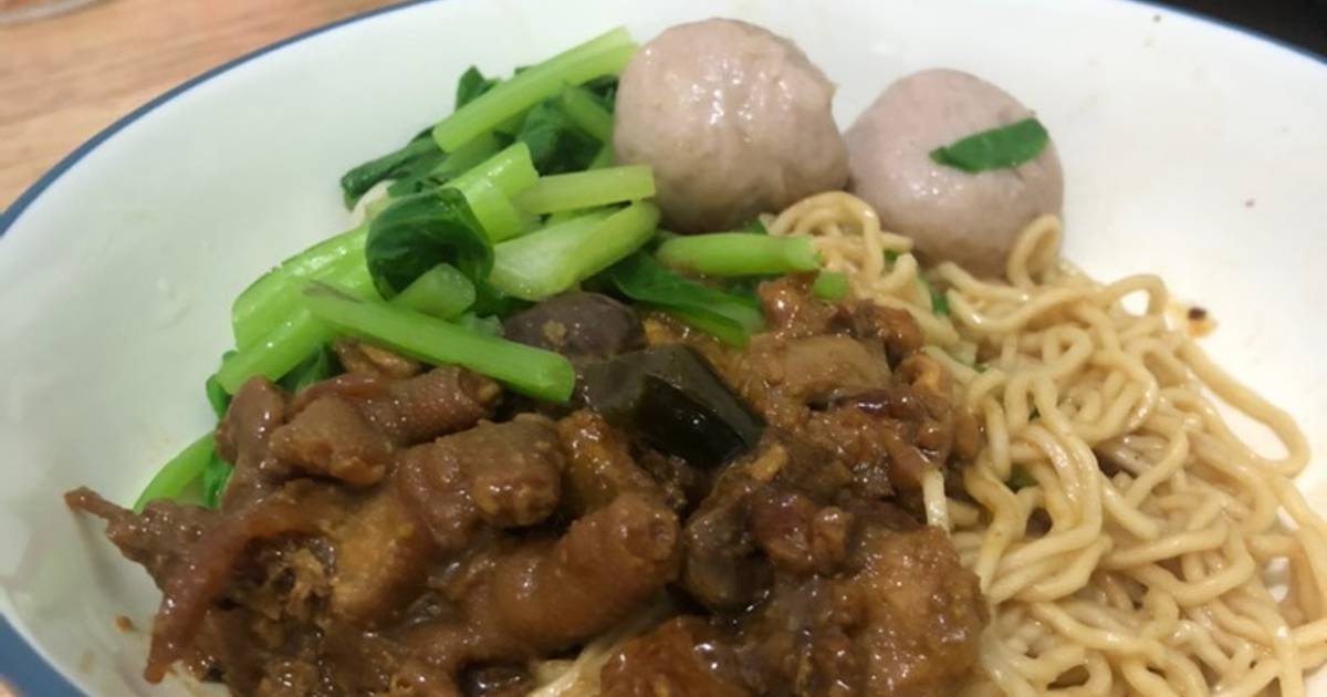 Resep Mie Ayam Abang Gerobak Biru 🍜🍗😋 Oleh Nn Opi Cookpad