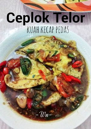 Foto resep Ceplok Telor Kuah Kecap Pedas
